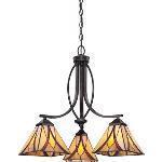 Load image into Gallery viewer, QUOIZEL TIFFANY 3L CHANDELIER
