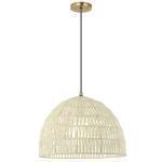 Load image into Gallery viewer, MAXILITE WHITE / AGED BRASS PENDANT
