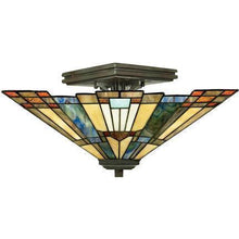 Load image into Gallery viewer, QUOIZEL SEMI-FLUSH TIFFANY

